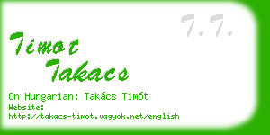 timot takacs business card