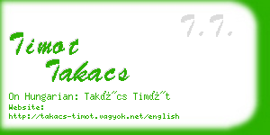 timot takacs business card